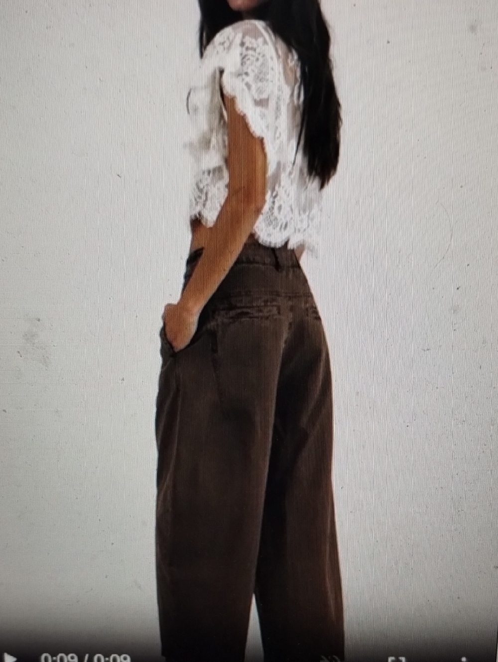 We The Free People Lay Down Chino Trousers 6 Brownie - Picture 2 of 9